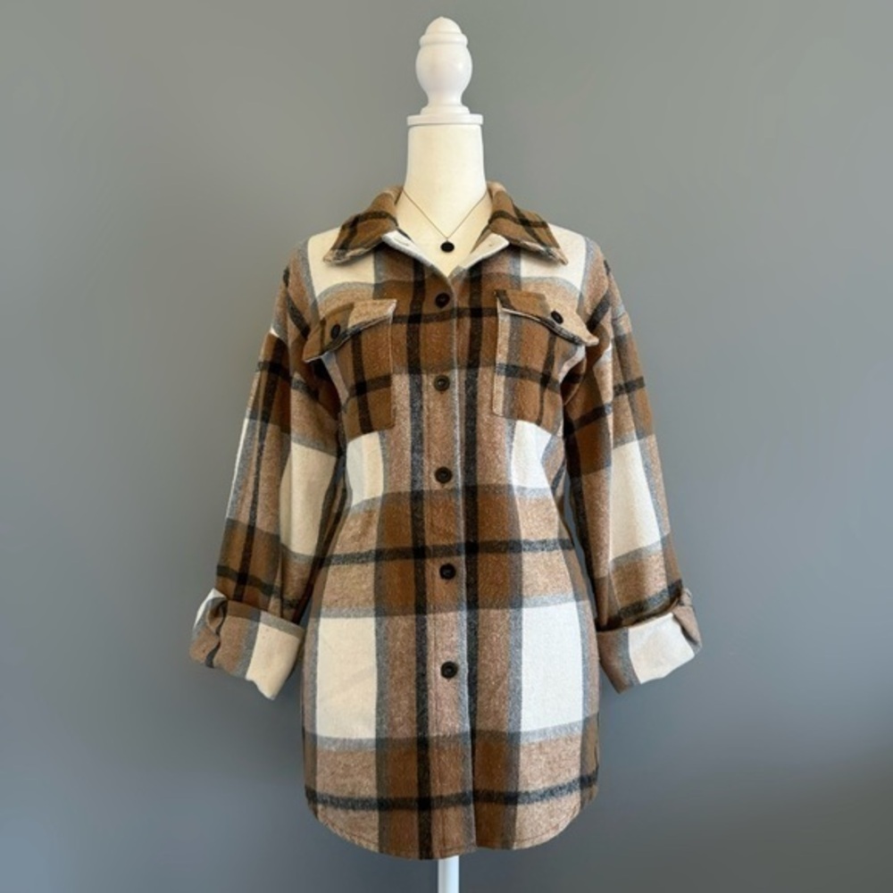 EUC Trendy Queen Oversized Thick Flannel Shirt Size S (Runs Large)